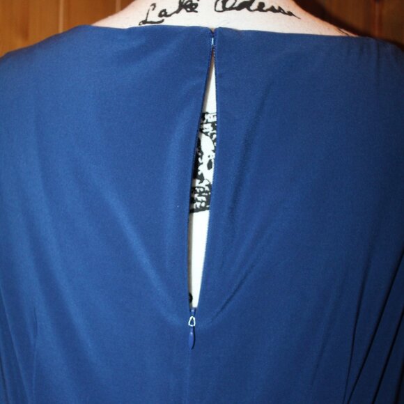 Adriana Papell Woman Saphire Evening Dress Plus Size 14 - Picture 6 of 10